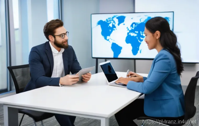 번역사 초기 투자 비용과 ROI - **Prompt 2: The Modern Translator's Efficient Workspace**
    A dynamic, eye-level view of a profess...