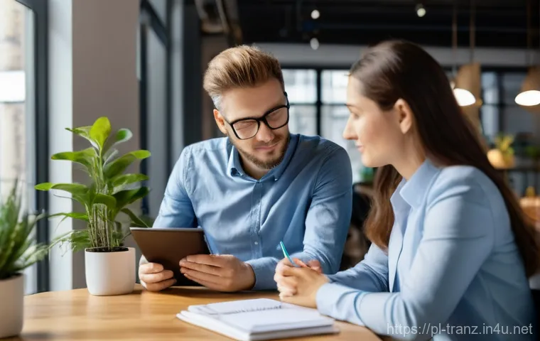 번역사와 클라이언트의 커뮤니케이션 노하우 - **Prompt: "A professional and friendly female translator, dressed in smart casual attire, engages in...